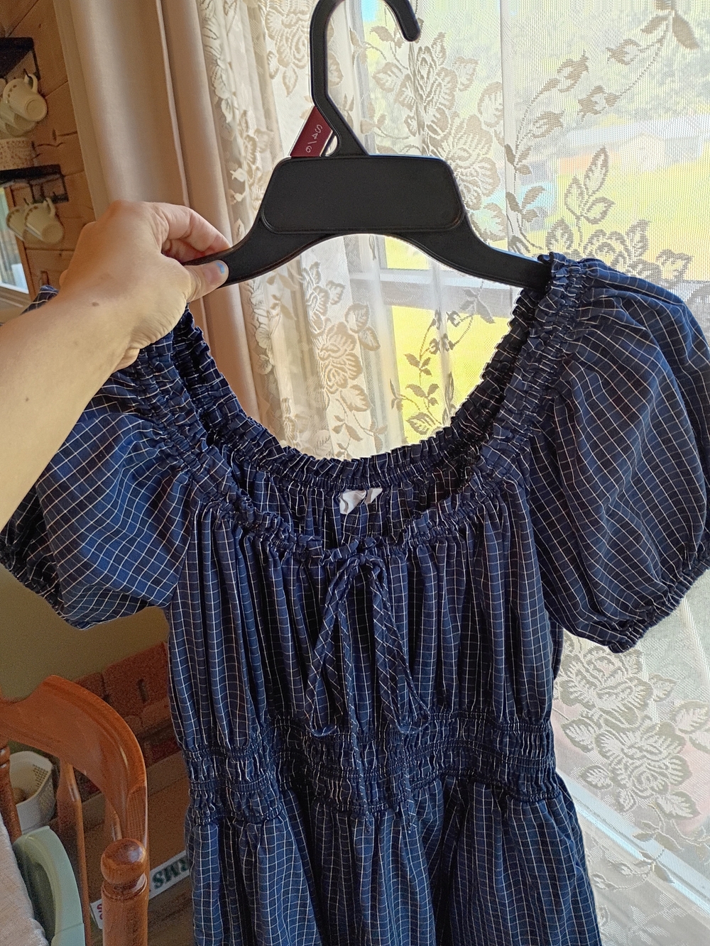 GAP Factory 100% Cotton, Navy Blue Maxi Dress Size Small